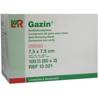Gazin Schlitzkompressen 7,5x7,5cm 8fach Steril Gazin Schlitzkompressen 7,5x7,5cm 8fach Steril