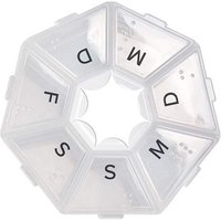 Wochen-Pillendose, durchsichtig Wochen-Pillendose, durchsichtig