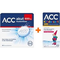 ACC akut 600 40 + ACC Kindersaft Brausetabletten