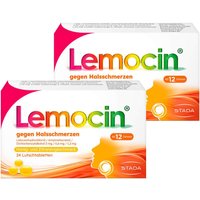 Lemocin gegen Halsschmerzen mit Honig-Zitronengeschmack 2 x 24 Lutschtabletten