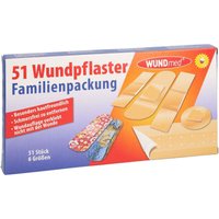 Wundpflaster Familienpackung 6 Größen 51 Stück Wundpflaster Familienpackung 6 Größen 51 Stück