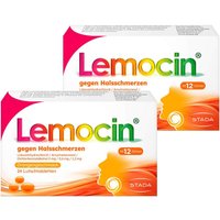 Lemocin gegen Halsschmerzen mit Orangengeschmack 2 x 24 Lutschtabletten