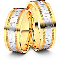 🦚 Modell TR097 Meander 333er Gelbgold-Weißgold – 27506 🦚 Modell TR097 Meander 333er Gelbgold-Weißgold – 27506