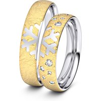 🦚 Modell TR376 Schneeflocke 750er Gelbgold-Weißgold – 38174 🦚 Modell TR376 Schneeflocke 750er Gelbgold-Weißgold – 38174