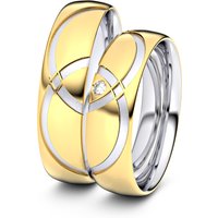 🦚 Modell TR068 Doppelring 585er Gelbgold-Weißgold – 26234 🦚 Modell TR068 Doppelring 585er Gelbgold-Weißgold – 26234