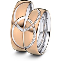 🦚 Modell TR068 Doppelring 750er Rotgold-Weißgold – 26276 🦚 Modell TR068 Doppelring 750er Rotgold-Weißgold – 26276