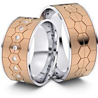 🦚 Modell TR149 Bienenwabe 333er Rotgold-Weißgold – 29828 🦚 Modell TR149 Bienenwabe 333er Rotgold-Weißgold – 29828