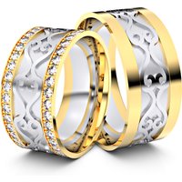 🦚 Modell TR159 Wavy Ornament 333er Weißgold-Gelbgold – 30180 🦚 Modell TR159 Wavy Ornament 333er Weißgold-Gelbgold – 30180