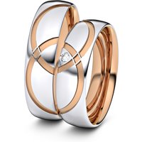 🦚 Modell TR068 Doppelring 333er Weißgold-Rotgold – 26232 🦚 Modell TR068 Doppelring 333er Weißgold-Rotgold – 26232