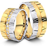 🦚 Modell TR084 facettiert 750er Gelbgold-Weißgold – 27074 🦚 Modell TR084 facettiert 750er Gelbgold-Weißgold – 27074