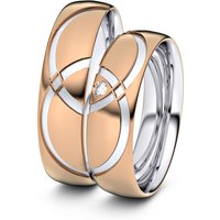 🦚 Modell TR068 Doppelring 750er Rotgold-Weißgold – 26247 🦚 Modell TR068 Doppelring 750er Rotgold-Weißgold – 26247