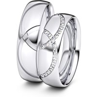 🦚 Modell TR068 Doppelring 333er Weißgold – 26262 🦚 Modell TR068 Doppelring 333er Weißgold – 26262