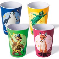 AWAVE Trinkbecher Set 4-teilig 250 ml rPET | Die Schule der Magischen Tiere