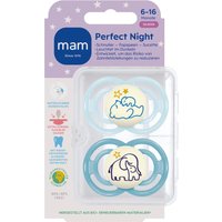 Mam 2er-Pack Schnuller Perfect Night Silikon, 6-16M