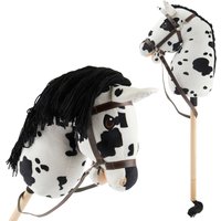 Bieco Bieco Hobby Horse Steckenpferd Schecke - Größe M, mit Trense | abnehmbarer Stock & Schweif, für Springreiten, Dressur & Spielen | Hobby Horse...