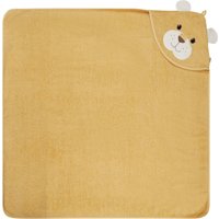 Sterntaler Kapuzenbadetuch mit Applikation 100x100 cm gelb