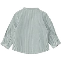 S.Oliver Seersucker-Hemd langarm Stehkragen Ringel