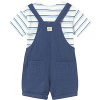 Mayoral 2-tlg. Set T-Shirt und Musselin-Latzhose Ringel