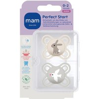 Mam 2er-Pack Schnuller Perfect Start Silikon, 0-2M