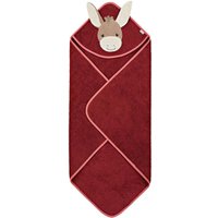 Sterntaler Kapuzen-Badetuch mit Applikation 80x80 cm rot