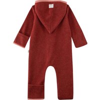 Sanetta Wollfleece-Overall mit Kapuze Klappbündchen