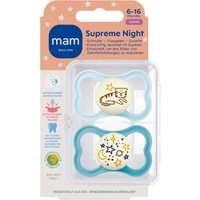 Mam 2er-Pack Schnuller Supreme Night Silikon, 6-16M