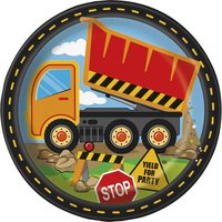 Partystrolche Partyset Baufahrzeuge 49 tlg.