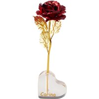 Ewige Rose "Herz" personalisiert mit Namen