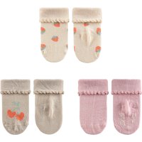 Sterntaler 3er-Pack Socken Erdbeeren Ajour