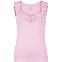 Baumwoll-Spitzen-Tanktop, Größe: L