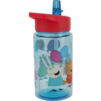 P:Os Trinkflasche mit integriertem Strohhalm Peppa Pig, 450ml