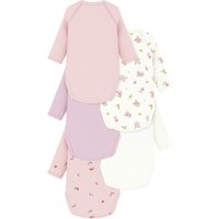 Petit Bateau 5er-Pack Wickelbodys langarm Blumen Erdbeeren