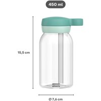 Mepal Mio Trinkflasche mit Strohhalm 450ml