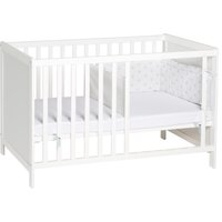 Roba Multifunktionsbett mit Beistellfunktion, 60x120 cm Sterne grau
