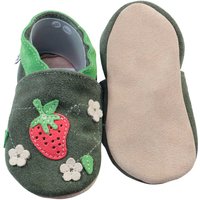 Hobea-Germany Krabbelschuhe Erdbeere oliv