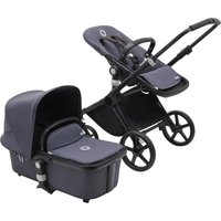 Bugaboo Fox Cub Kombikinderwagen Trio-Set inkl. Fußsack und Getränkehalter schwarz | blau
