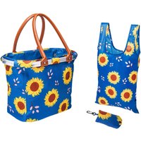 Einkaufskorb „Sonnenblume“ + Gratis-Einkaufstasche