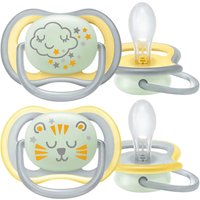 Philips Avent 2er-Pack Schnuller Ultra Air nachtleuchtend 18M+ SCF376/01