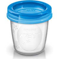 Philips Avent Aufbewahrungsbecher für Muttermilch, SCF619/05, 5x180ml Becher