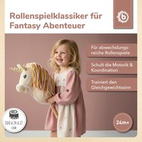 Bieco Steckenpferd Einhorn Aurora aus Holz