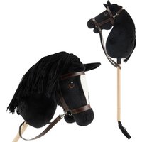 Bieco Bieco Hobby Horse Steckenpferd Rappe - Größe M, mit Trense | abnehmbarer Stock & Schweif, für Springreiten, Dressur & Spielen | Hobby Horse...