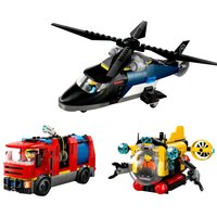 Lego® City 60462 Kombinationsset mit Hubschrauber, Löschauto und U-Boot
