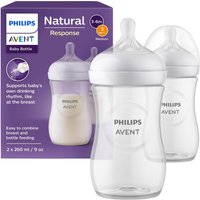 Philips Avent 2er-Pack Babyflasche Natural Response, 260ml, ab 1M