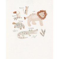 Carter's 3-tlg. Set Bodys kurzarm, Sweatjacke und Jogginghose Tiere Rippqualität