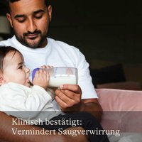 Lansinoh Babyflasche NaturalWave Sauger, Anti-Kolik-Weithals, 330ml