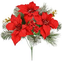Kunstblumenstrauß "Weihnachtsstern-Mix"
