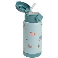 Done By Deer Thermoflasche mit Strohhalm, 340ml