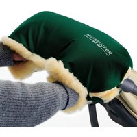 Hofbrucker Lammfell-Handwärmer für Kinderwagen Lammfell Handmuff gruen