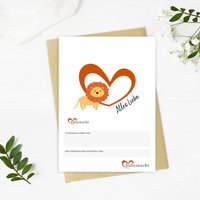 Geschenkgutschein Alles Liebe Löwe