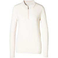 Zip-Pullover „Cashmerelike“, Größe: S, creme